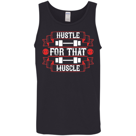 "Hustle For That Muscle" Workout Tank Top – Bold Gym Apparel for Fitness Enthusiasts!