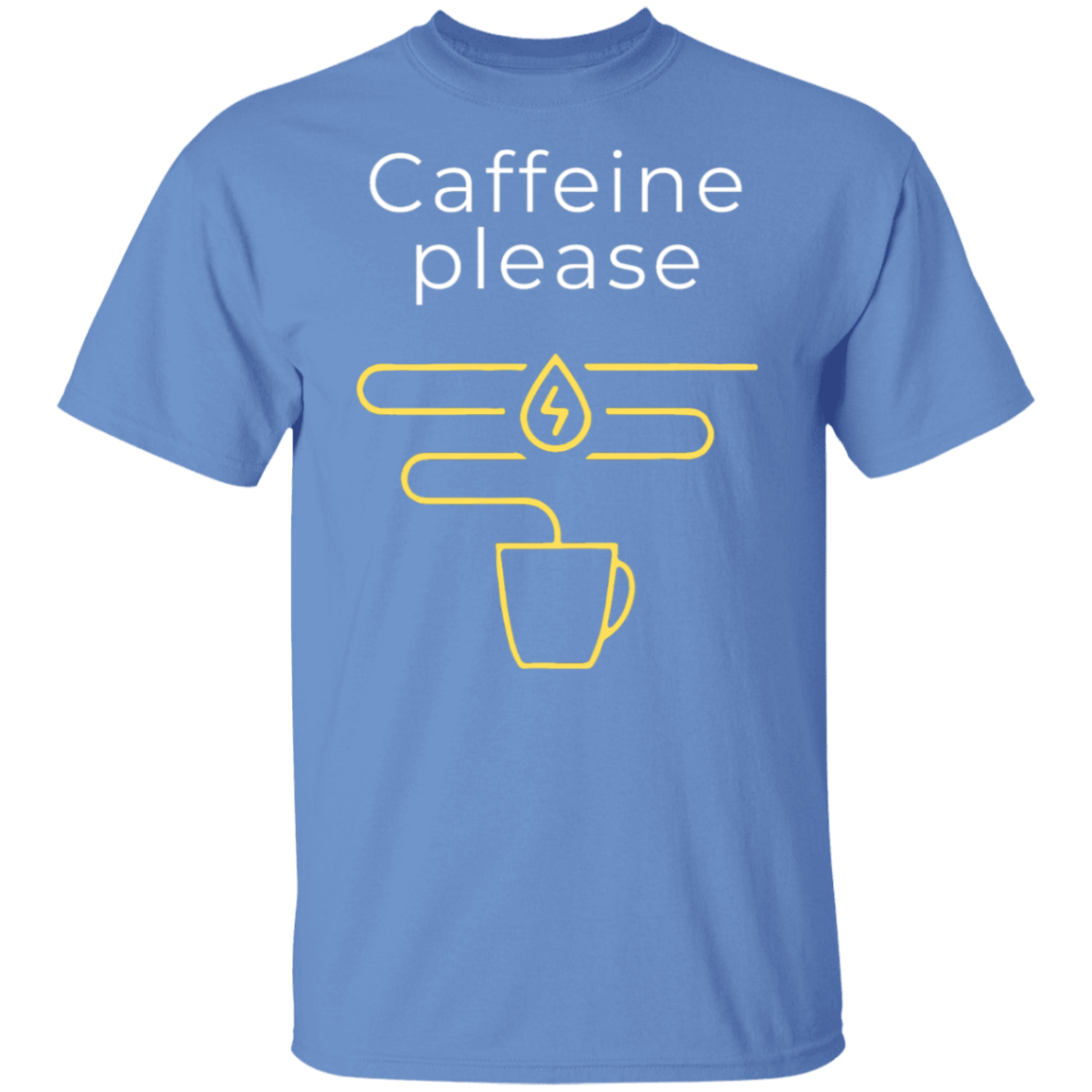 "Caffeine Please" Funny T-Shirt – Perfect for Coffee Lovers!