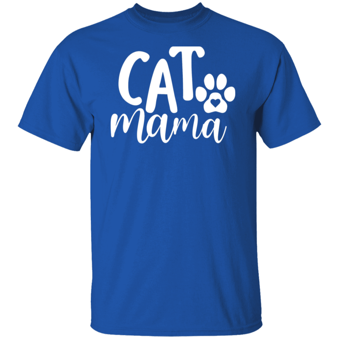 "Cat Mama" T-Shirt – Purr-fectly Styled with a Heartfelt Paw Print!