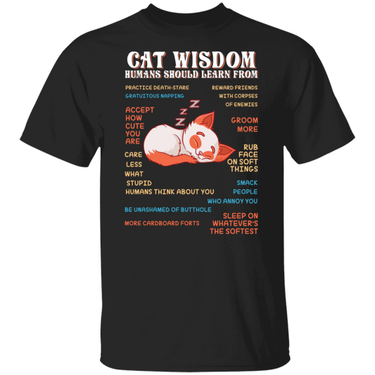 "Cat Wisdom" Tee: Hilarious Life Lessons from Our Feline Friends!