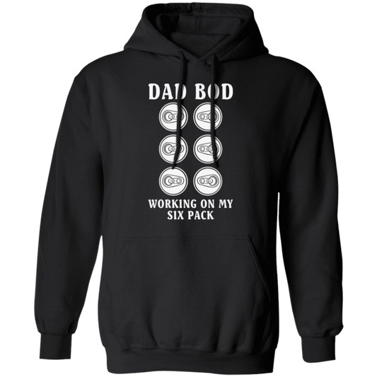 "Dad Bod: Working On My Six Pack" Hoodie – Ideal for Beer, Wine, and Cocktail Enthusiasts!