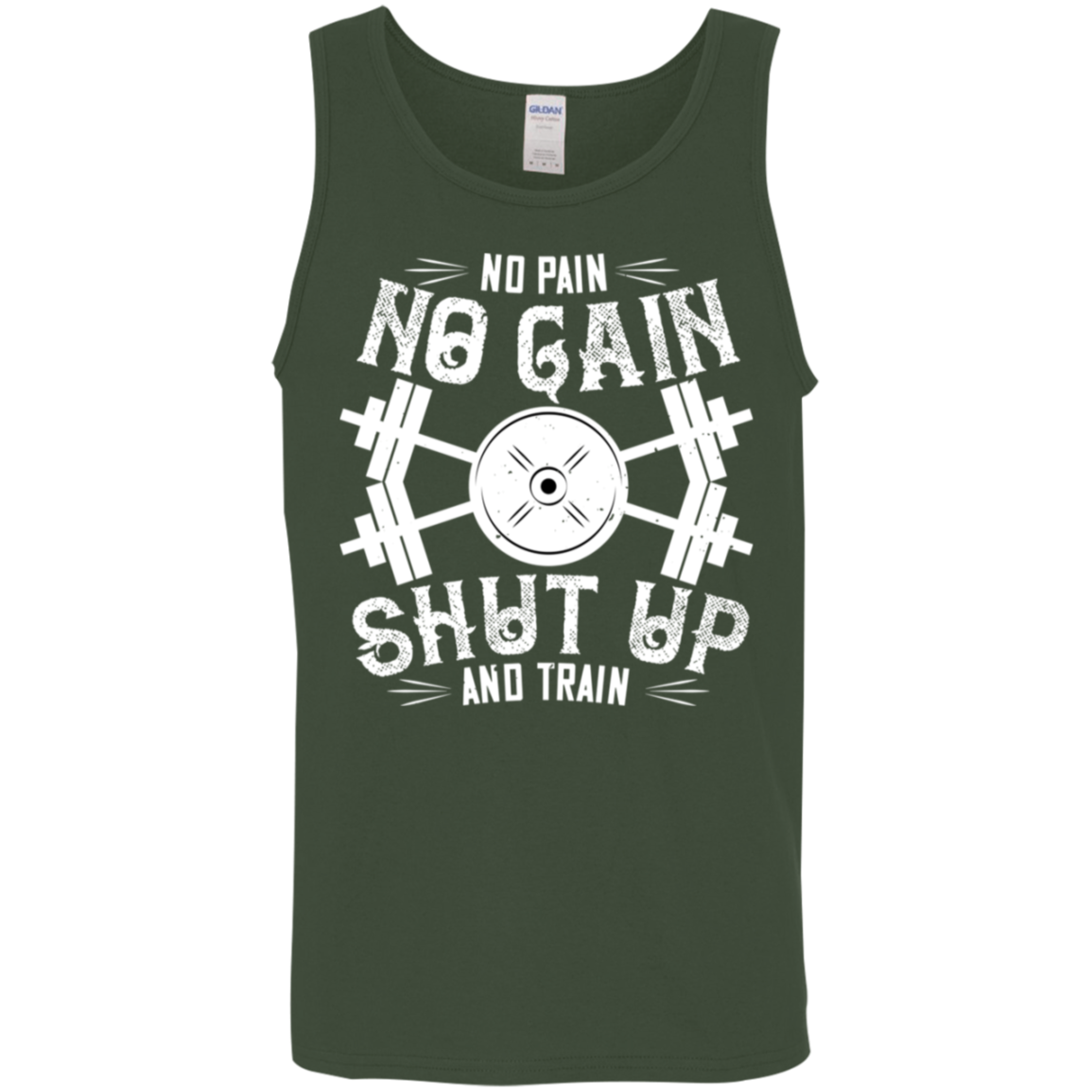 “No Pain, No Gain” Gym Tank Top – Shut Up and Train Fitness Wear