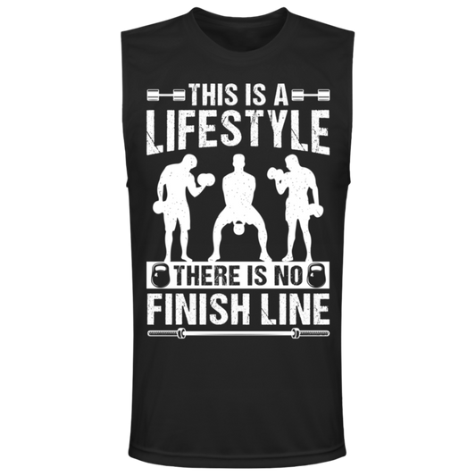 "No Finish Line" Muscle Tee - Embrace the Fitness Lifestyle!