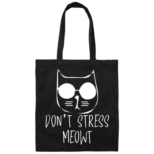 "Don't Stress Meowt" Cool Cat Tote Bag – Perfect for Cat Lovers, Cat Owners, & Cat Ladies!