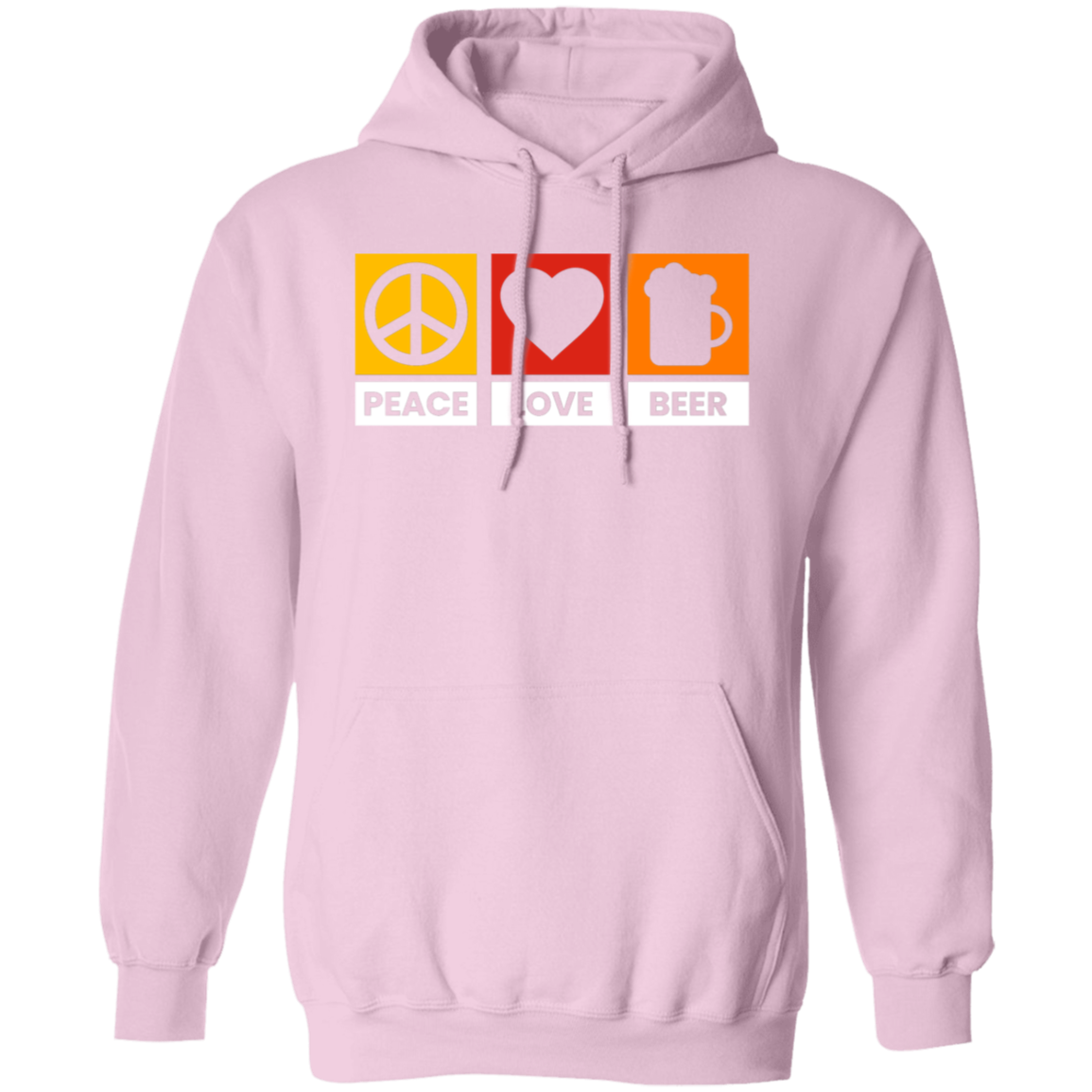 “Peace Love Beer” Hoodie – Cozy and Fun for Beer Lovers, Happy Hour, and Relaxing!