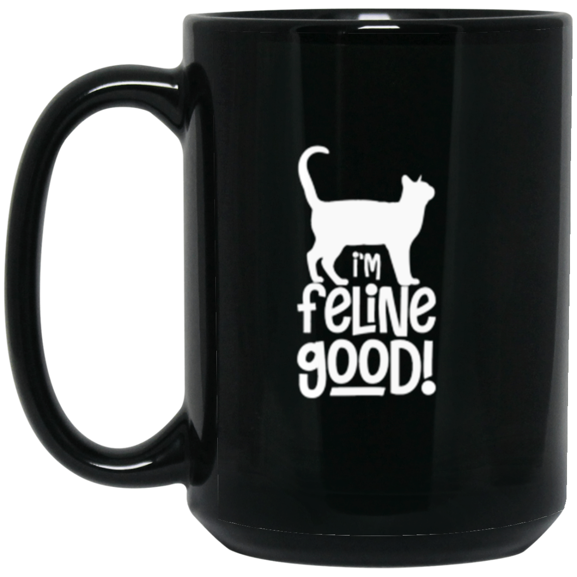 "I'm Feline Good" Cat Lover's Mug - Perfect Gift for Cat Owners, Cat Ladies, and Cat Enthusiasts!