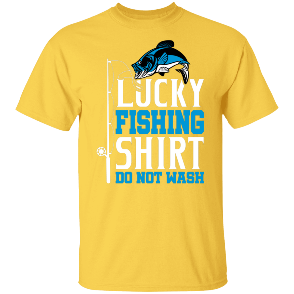 "Lucky Fishing Shirt: Do Not Wash" - Ideal for Anglers & Fishermen!