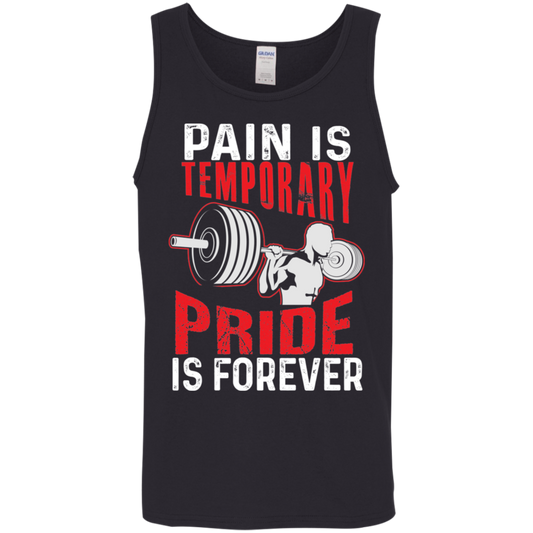 "Pain Is Temporary. Pride Is Forever." Tank Top – Motivational Fitness Tank for Weight Lifters!