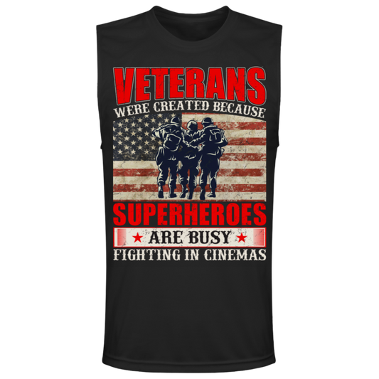 Superheroes of Reality: Veterans Muscle Tee - Honoring Our Real-Life Heroes!