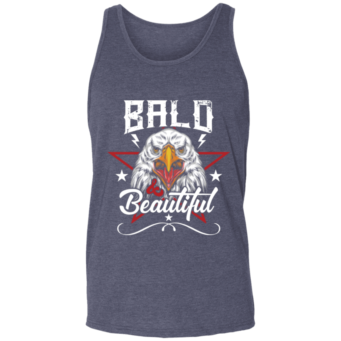 "Bald & Beautiful" - Patriotic Bald Eagle Tank Top