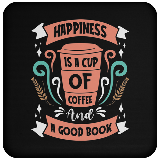 Happiness Coaster: Coffee and a Good Book Lovers' Delight