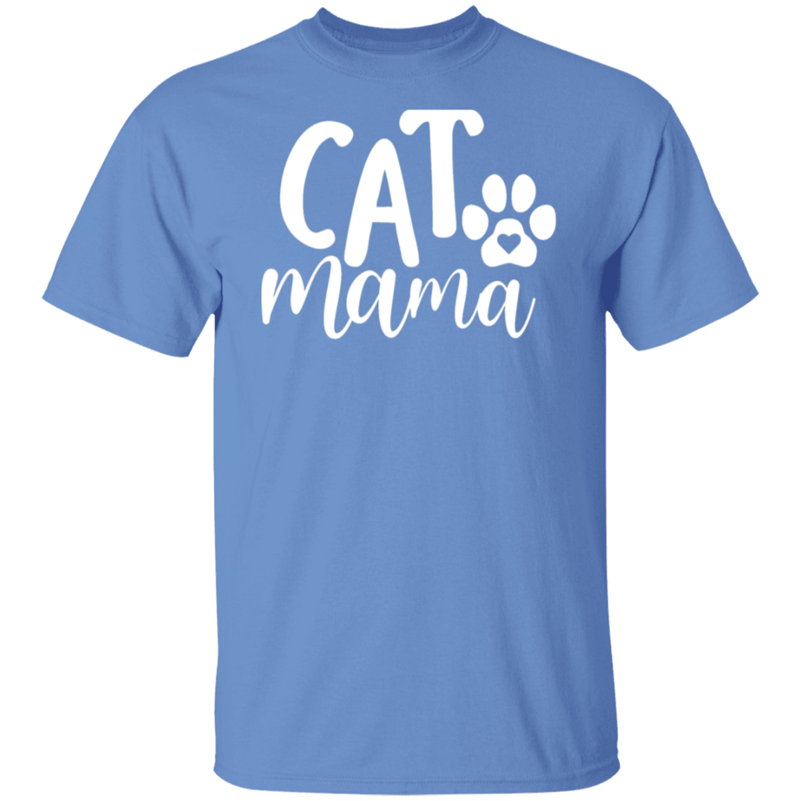 "Cat Mama" T-Shirt – Purr-fectly Styled with a Heartfelt Paw Print!