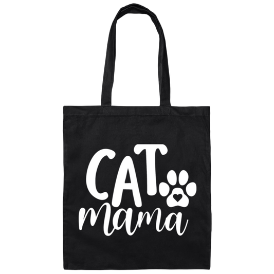 "Cat Mama" Tote Bag – Carry Your Love with a Heartfelt Paw Print!