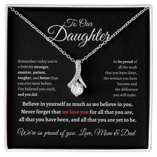 To Our Daughter - Be Proud (from Mom and Dad) l Alluring Beauty Necklace