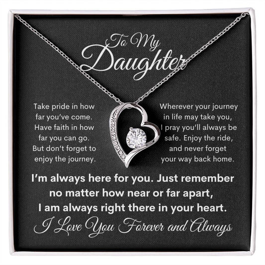 To My Daughter - In Your Heart l Forever Love Necklace